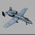 Twin Engine Military Airplane With Grid Texture Wings Fuselage Nose Art And Insignia