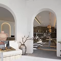 Modern Tea House Interior Design With Wooden Walls Clay Pots Rattan Lights And Arched Accents