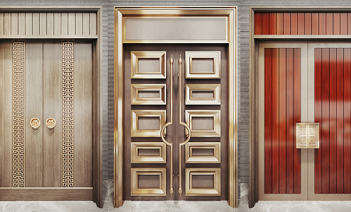 Light Luxury Double Door 3d model