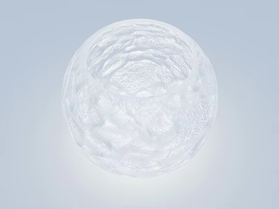 Elegant Decorative White Textured Globe Chandelier With Light Blue Background 3d model