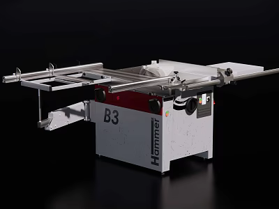 Hammer B3 Table Saw Industrial Equipment With Precision Cutting Adjustable Fence And Stable Base 3d model