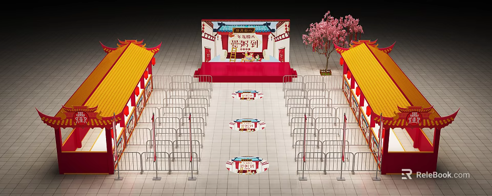 Modern Retail Display Shelves With Sturdy Metal Frame And Multi Layer Glass Shelves For Store 3d model 