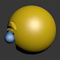 Yellow Smiling Emoji With Blue Tears Laughing And Crying Expression For Daily Use