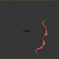 Traditional Archery Weapon With Red Arrows Brown Quiver And Orange Straps