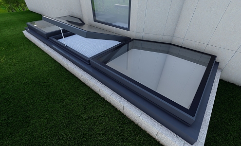 Skylight hanging over the lighting well 3d model