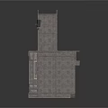 Industrial Metal Grate Platform Structure With Multi Panel Textured Surface And Small Equipment Unit