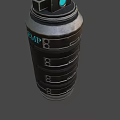 Black Cylindrical Weapon Explosive Device With 3407 Number Ring Sections And Top Handle