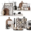 Modern Decorative Ornament Set With Vases Coffee Mugs Perfume Bottles And Decorative Signs