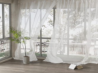 Modern Curtains 3d model