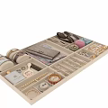 Organized Jewelry Storage Box With Necklaces Rings Earrings And Fashion Accessories