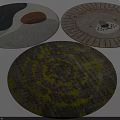 Round Area Rugs with Abstract Animal And Spiral Patterns for Modern Home Decor