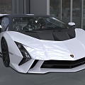 Hyundai Lamborghini Lamborghini Ultra sports car Car with Interior 3d model