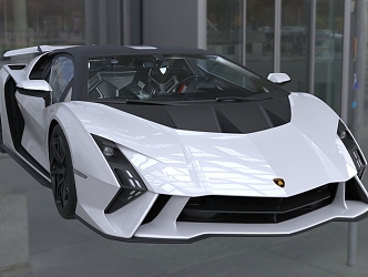 Hyundai Lamborghini Ultra sports car Car with Interior 3d model