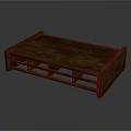 Dark Wooden Coffee Table With Storage Compartments And Modern Minimalist Design