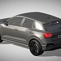 Stylish Modern Gray Audi SUV With UK Plate And Black Wheels