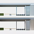 Modern Community Entrance Gate Simple Gate Resort Gate 3d model