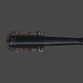Antique Cannon Weapon With Metal Barrel Wooden Carriage And Wheels