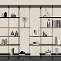 Modern and Simple Bookshelf Storage Rack Top and Simple Bookshelf Fixed Bookshelf Book Decoration Combination 3d model