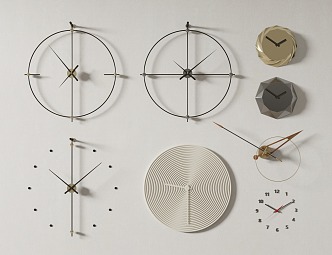 Modern clock wall clock 3d model