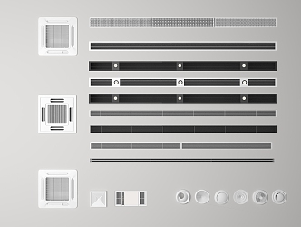 Air conditioning outlet fresh air outlet 3d model