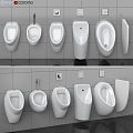 Urinal combination 3d model