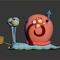 Snail Cartoon Snail Small Snail Reptile Cold Blooded Animal Reptile 3d model
