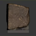 Natural Wood Stone Block With Intricate Texture Displayed On Solid Base