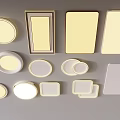 Simple Ceiling Lamp Square Ceiling Lamp Round Ceiling Lamp Creative Donut Ceiling Lamp 3d model