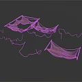 Portable Outdoor Hammocks With Brown Gray Fabric And Orange Ropes