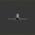 Sleek White Blue Passenger Aircraft with Transparent Canopy and Single Engine Design
