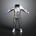 Silver Medieval Full Body Armor With Metal Plates And Jointed Design