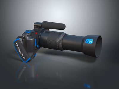High Quality Mobile Phone Gimbal Stabilizer With AR Function And Black Blue Design 3d model