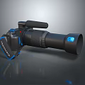 High Quality Mobile Phone Gimbal Stabilizer With AR Function And Black Blue Design 3d model