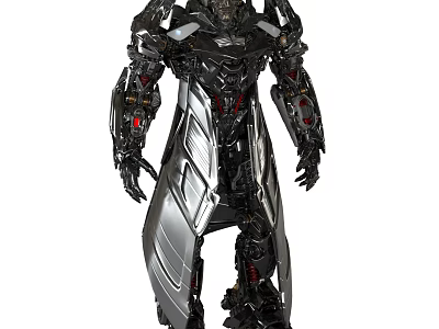 Electric Toy Robot With Metallic Finish Movable Joints And LED Lights 3d model
