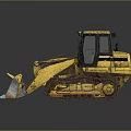 Yellow Functional Bulldozer With Tracks And Heavy Duty Blade For Construction Work