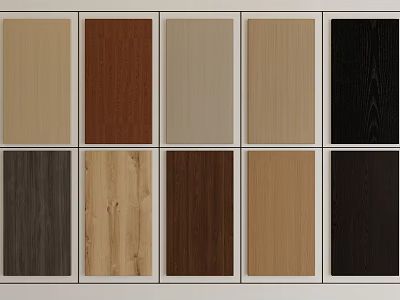 Various Wood Wall Panels with Different Colors and Textures for Home Interior 3d model