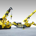 Yellow Crawler Cranes Industrial Equipment With Tracked Chassis And Long Boom