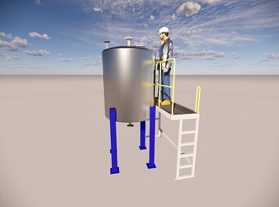 Reactor type storage tank 3d model