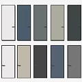 Modern Hinged Doors In Various Color Options For Home Interior Design 3d model