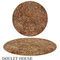 Stylish Square Carpet With Wavy Brown Black Pattern Abstract Design For Living Room