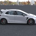 White Toyota Sporty Car With Aggressive Front End And Aerodynamic Features