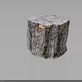 Natural Wooden Stone Stump Decorative Stool With Bark Texture And Handcrafted Detail