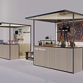 Clothing Store Carpet Supplier Display Booths With Products And Decorations
