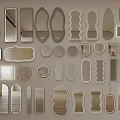 Vanity mirror Full-length mirror Decorative mirror Mirror Smart mirror Bathroom mirror Hanging mirror 3d model
