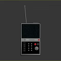 Black Classic Radio with Telescopic Antenna Display Screen Control Buttons and FM AM Reception