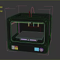 Modern printer three-axis printer CNC printer machining center CNC system 3d model