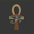 Detailed Copper Sculpture Carving Of Eye Of Horus Ancient Egyptian Symbol