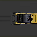 CAT Yellow Forklift With Front Forks And Operator Cab Design