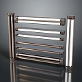 Modern Metal Furniture With Horizontal Bars And Side LED Lighting For Indoor Use