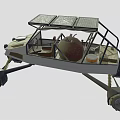 Sturdy Off Road Lunar Vehicle With Large Wheels And Solar Panel On Roof
